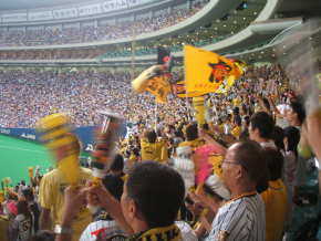 2007.8.26 ナゴヤドーム 敵地にも関わらずホームの如く応援する阪神ファンたち
